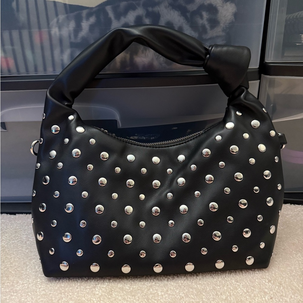 Black Studded Women's Bag